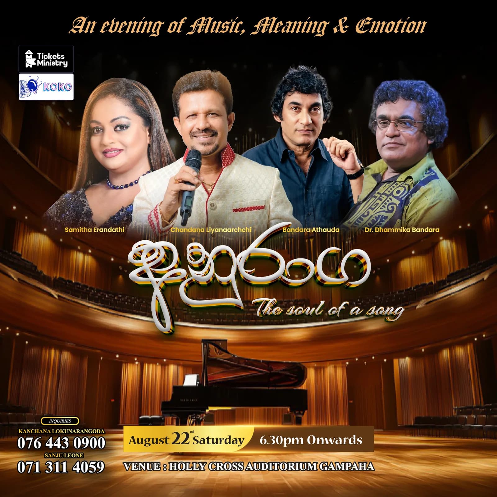 ANURAGA evening of music poster