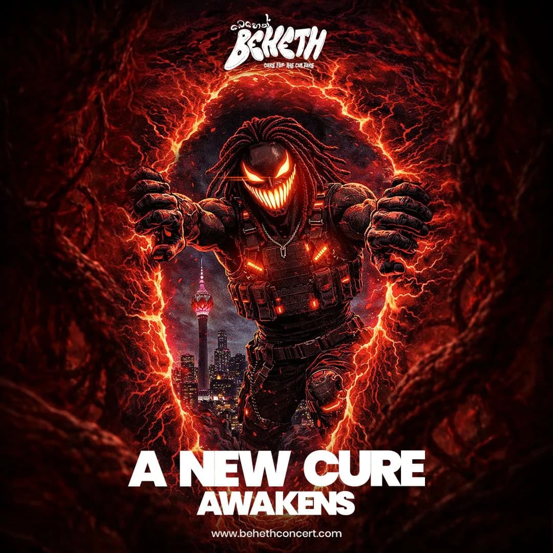 Beheth 2026 Cure for the Culture poster — Colombo Port City Beach